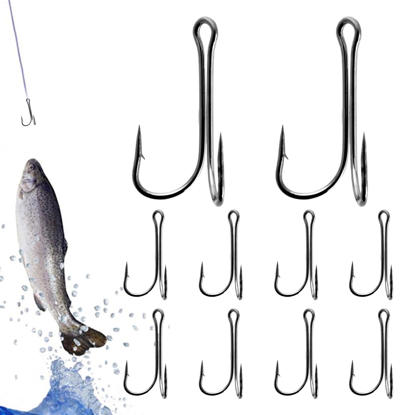 Fishing Hook Treble - 바브드 피쉬 훅 10개입 고탄소강 트레블