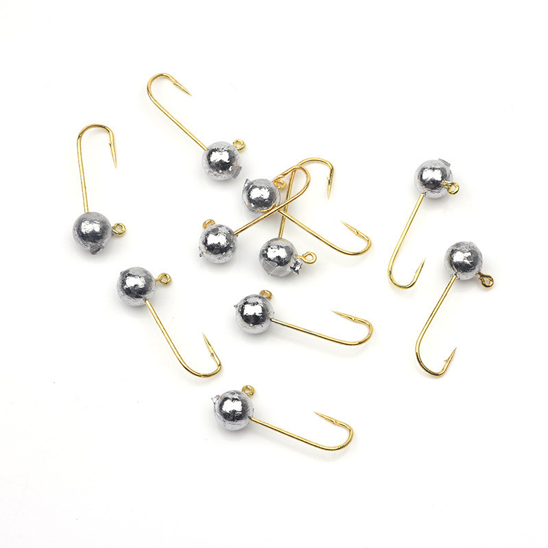 Fishing Hook Offset - 10개/세트 마이크로 지그 헤드 낚시 바늘
