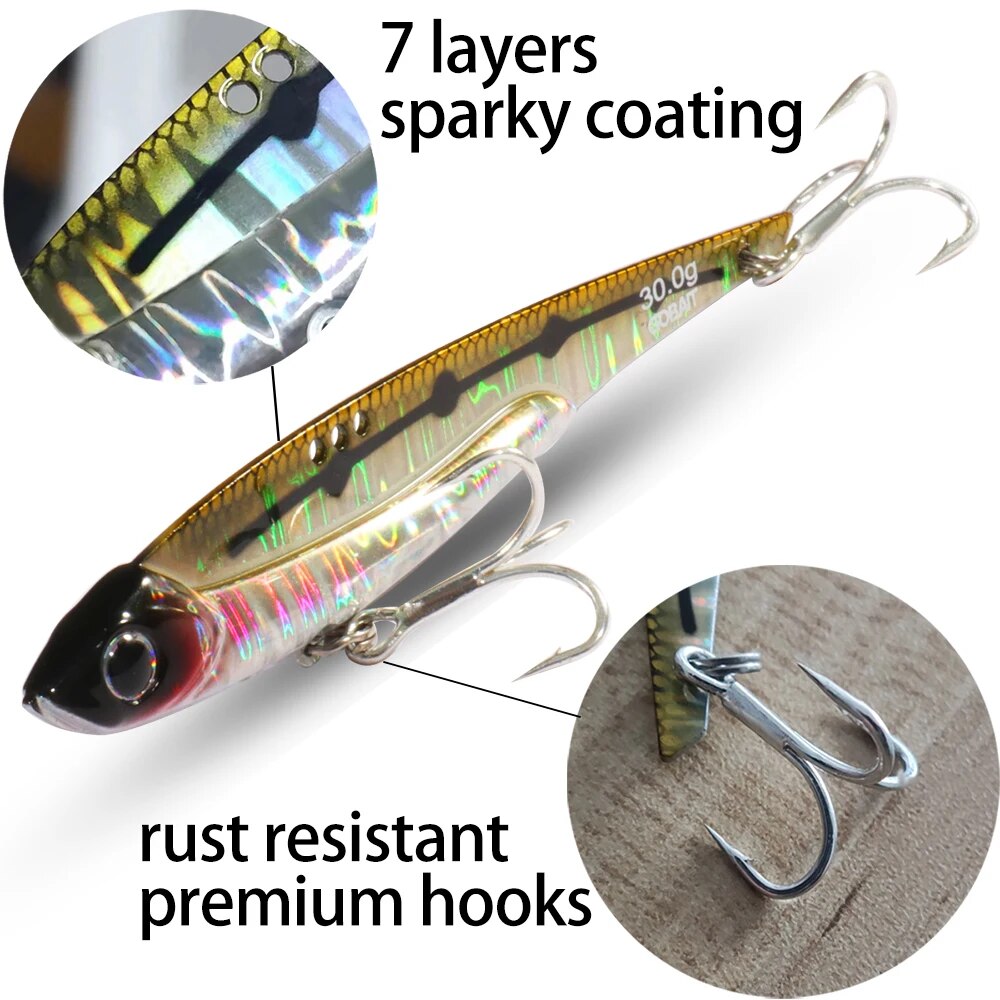 GOBAIT VIB 낚시 미끼 20g 25g 30g 금 - Fishing Hook Treble 리뷰 및 가격