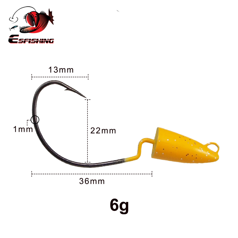 ESFISHING 오프셋 후크 고강도 강철 후크 6g  - Fishing Hook Offset 리뷰 및 가격